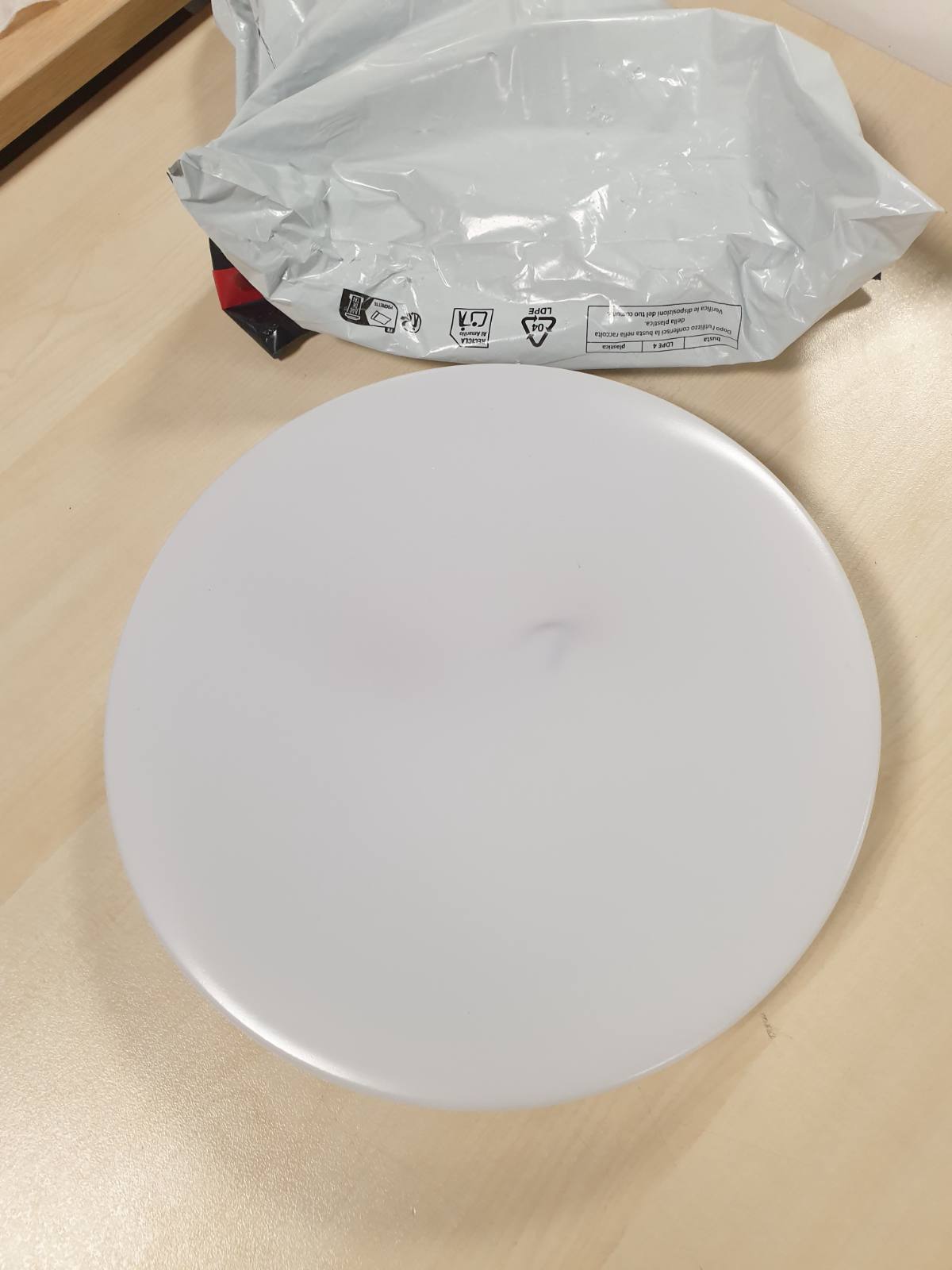 219382 - EGLO Llambë tavani Pogliola, Ø 31 cm, dritë tavani LED, çelik dhe plastik, llambë e bardhë
