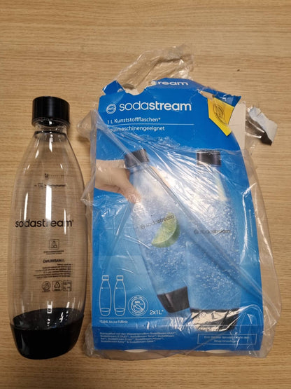 219485 - FUSE Shishe plastike SodaStream 0.8L pa BPA, e zezë, e përshtatshme për lavastovilje, pako me 1 copë