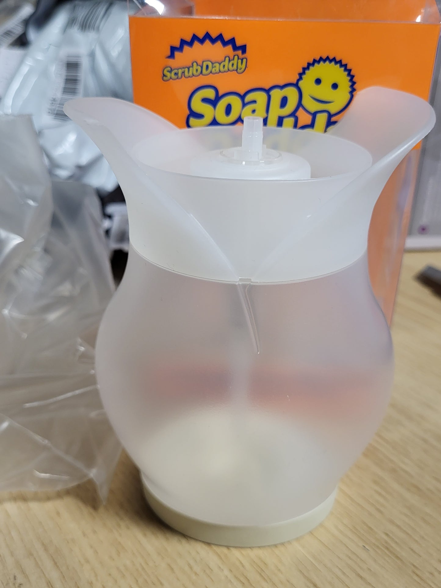 219543 - SCRUB DADDY - Dozator sapuni për kuzhinë dhe banjo, rimbushshëm, me dy mënyra, shumëfunksional