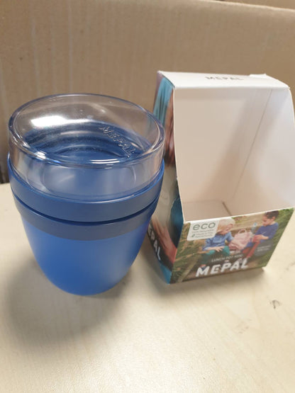 219545 - MEPAL - Filxhan për musli, kapacitet 300 ml + 120 ml, i përshtatshëm për ngrirje, mikrovalë dhe lavastovilje, blu e ndezur