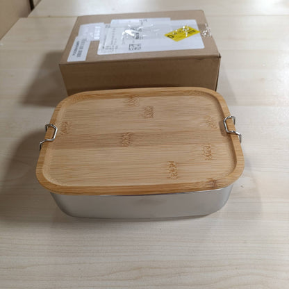 219590 - KUTI BENTO, kuti dreke prej çeliku inox, 1500 ml, 3 lloje kutish dreke, kuti metalike me kapakë druri, pa BPA, për çerdhe, shkolla dhe piknikë