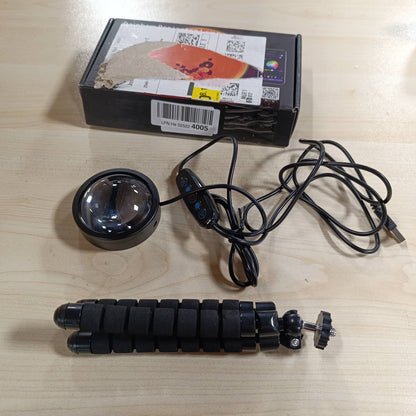 219639 - KIMIMARA Llambë Perëndimi të Diellit me 21 Ngjyra, Projektor LED me Portë USB për Dritë Dielli, Buton Ndërrimi dhe Kontroll Aplikacioni, Rrotullohet 360°