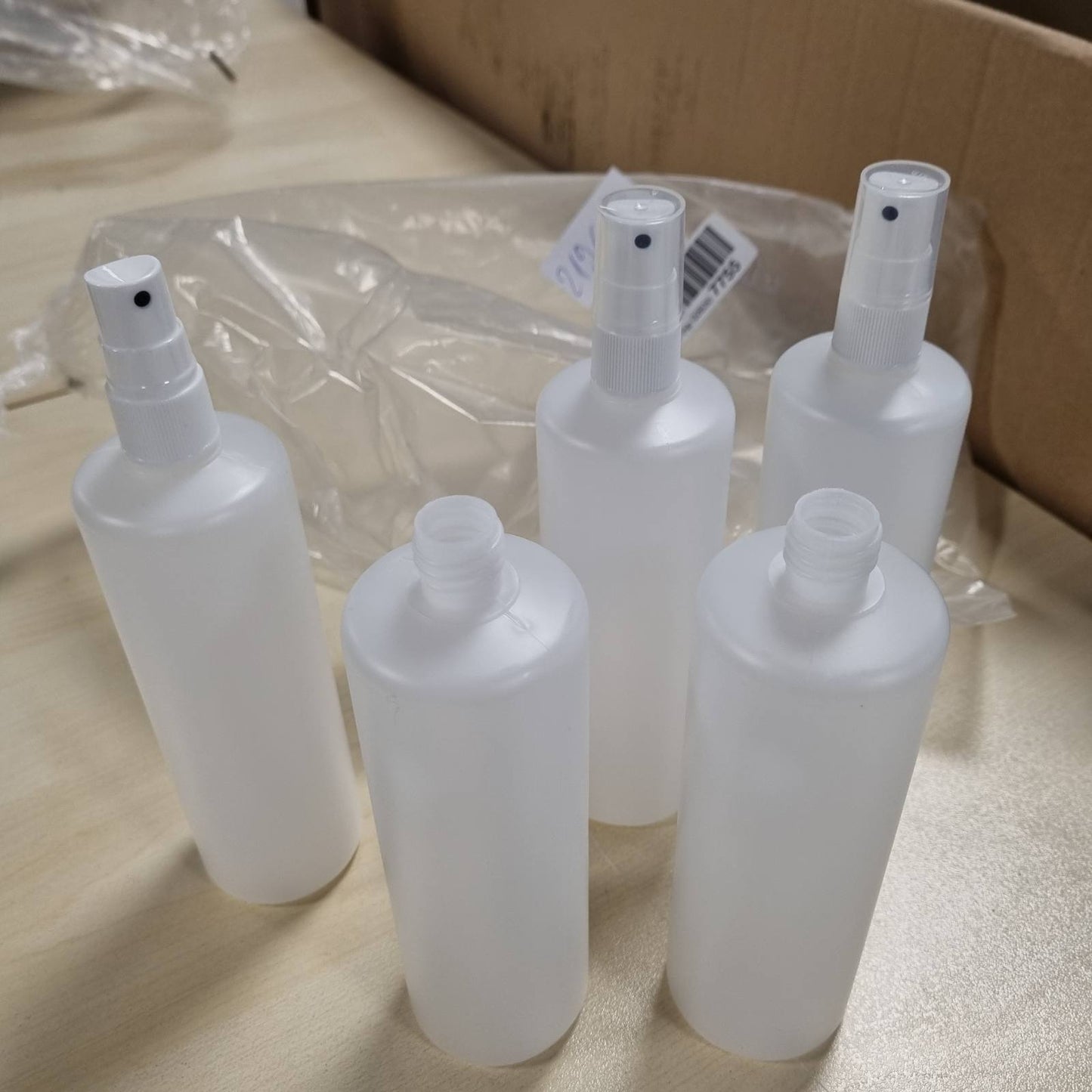 219648 - Octopus Shishe spërkatëse 5x 250 ml, shishe plastike HDPE me spërkatës me pompë, përfshirë etiketa