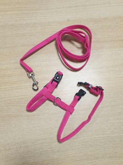 219866 - FLAMINGO Parzmore për Mace me Zinxhir, Ngjyrë Fuksie, Madhësia A: 15-22cm, B: 20-30cm, C: 120cm x 10 x 2mm