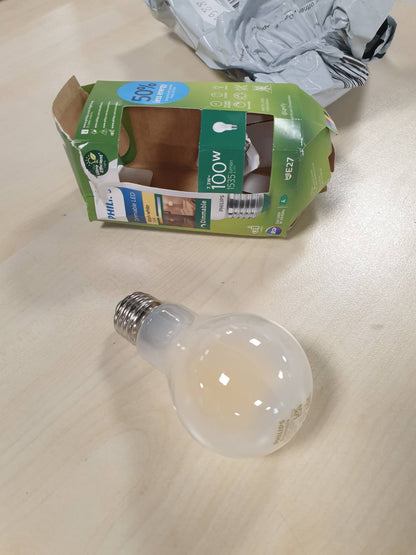 219888 - PHILIPS Llambë LED klasike UltraEfficient 100W, 1535lm, A60, E27, 2700K, xham i akrilikuar, e zbehtë