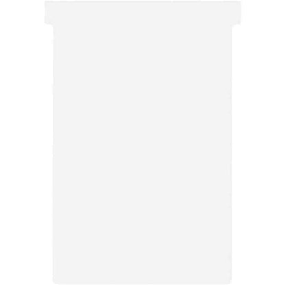 274583 - NOBO Tableta në formë T-card, sipër 15 mm, poshtë 124 x 112 x 180 mm, madhësia 4, 100 copë, të bardha