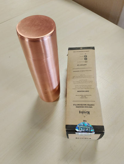 221493 - KOSDEG Shishe për pije prej bakri, afërsisht 500 ml, dizajn modern vintage, enë Ayurvedike