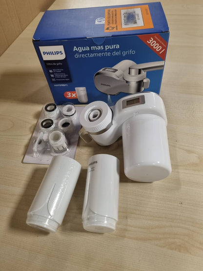 221547 - PHILIPS Filtër uji Ontap me mikrofiltrim, ekran dixhital, 3 fishekë zëvendësues, kapacitet filtrimi 1000 L