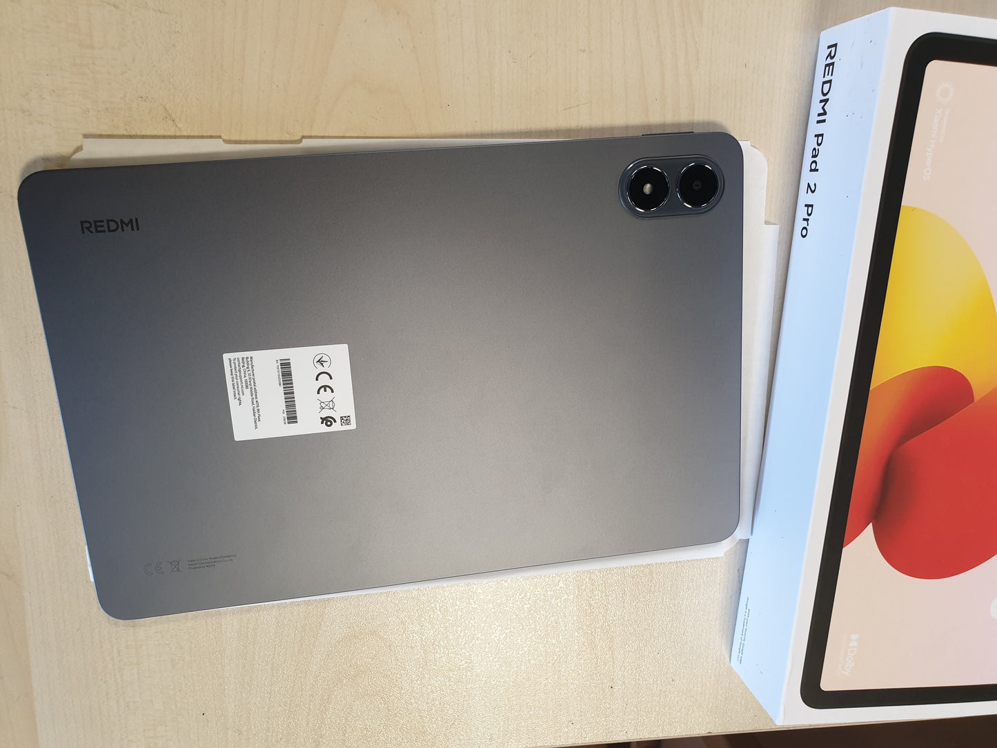 221793 - XIAOMI Redmi Pad 2 PRO Vetëm WiFi (Pa thirrje ose mesazhe) 12.1" 2.5K Octa Core 4 altoparlantë Global ROM 12000mAh Bluetooth Wi-Fi 6 8MP Model 25099RP13G (Argjend, 256GB + 8GB)