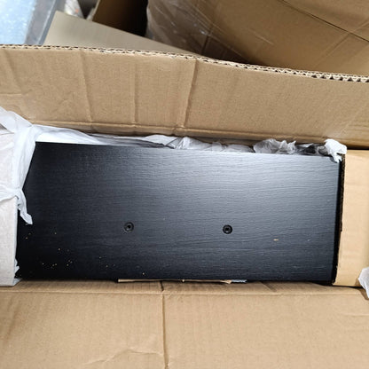 222143 - AMAZON BASICS Raft Muri prej Druri Lundrues, 40.1 x 12.7 x 4.6 cm, i Zi, Pako me 3