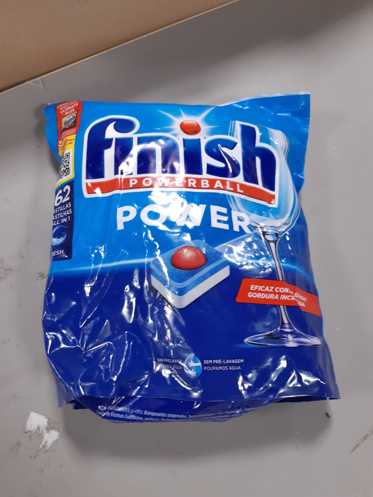 222502 - FINISH Tableta të rregullta për lavastovilje Powerball Power All-in-1, 63 tableta