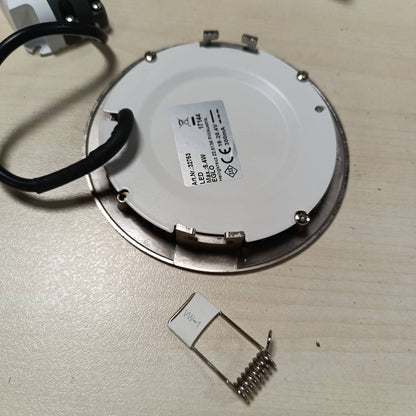 222875 - EGLO LLAMBË LED connect Fueva-C, metal i derdhur, plastikë, argjend, Ø 12 cm, e zbehtë, tone dhe ngjyra të bardha të rregullueshme