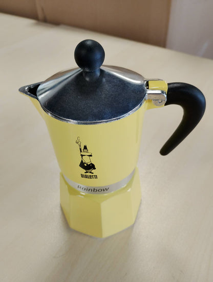 222919 - BIALETTI Makinë Kafeje 4982, Alumini, 3 Filxhanë, e Verdhe