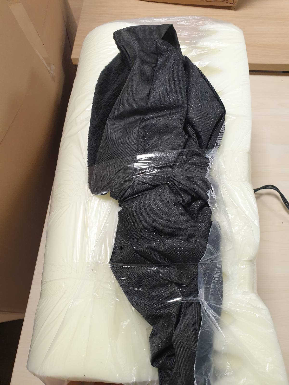 222924 - KSIIA Krevat i Madh për Qen 90x55cm, Mbulesë e Lëvizshme, Ortopedik, Dyshek, i lavashëm, Fund i Parrëshqitshëm, i Zi