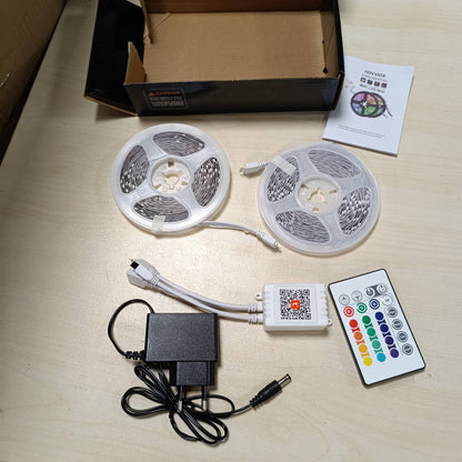 223243 - HOVVIDA Shirit LED me WiFi 20M, i pajtueshëm me Alexa dhe Google Home, 30 LED/metër, 2x10M, Drita RGB 24V 600 LED, Aplikacion dhe Telekomandë, Modalitet Muzike