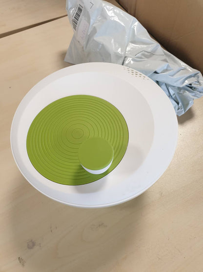 223274 - WESTMARK Enë për sallatë, kapaciteti: 4.4 litra, ø 23.5 cm, plastikë, pa BPA, Spinderella, ngjyra: transparente/e bardhë/jeshile, 2430224A