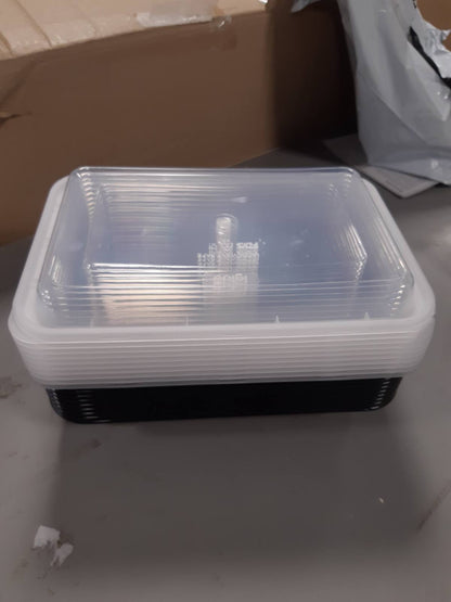 224208 - IGLUU Kuti për përgatitjen e vakteve me kapakë, paketë me 10 copë, kapacitet 828 ml, plastikë pa BPA