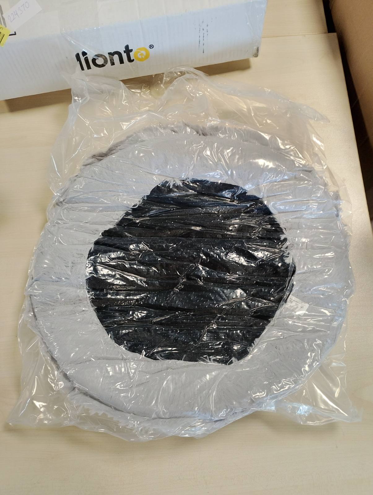 224370 - LIONTO Jastëk i rrumbullakët për shtrat qensh, (S) 40 cm Ø, Gri e çelët