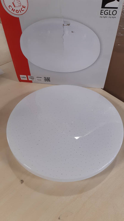 224382 - EGLO Pogliola-S - Llambë tavani LED, Ø 31 cm, efekt kristali, çelik dhe plastik, llambë dhome ndenjeje me 1 dritë