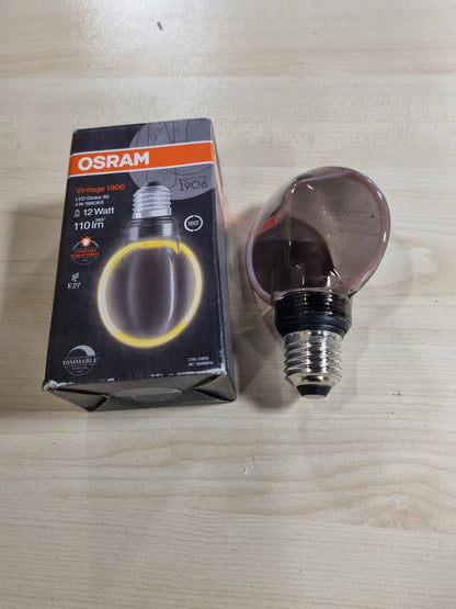 224646 - OSRAM LLAMBË ME FILAMENT VINTAGE 1906 GLOBE 80, 4W, 110LM, 1800K, 818 E BARDHË E NGROHTË, TYM, IP20, XHAM PA PLUMB, 80MM, PRIZË E27