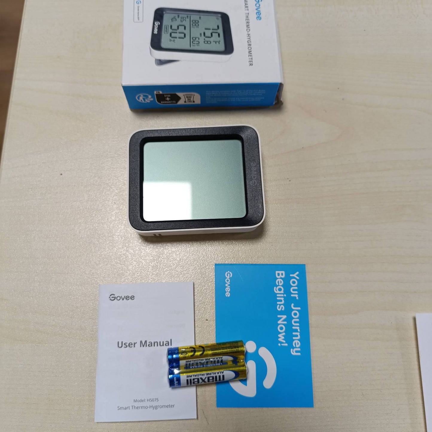 225230 - Govee Termometër i Brendshëm, Higrometër, Monitor Dixhital Mini me Sensor Lagështie dhe Temperature, Ruajtje të Dhënash LCD Bluetooth