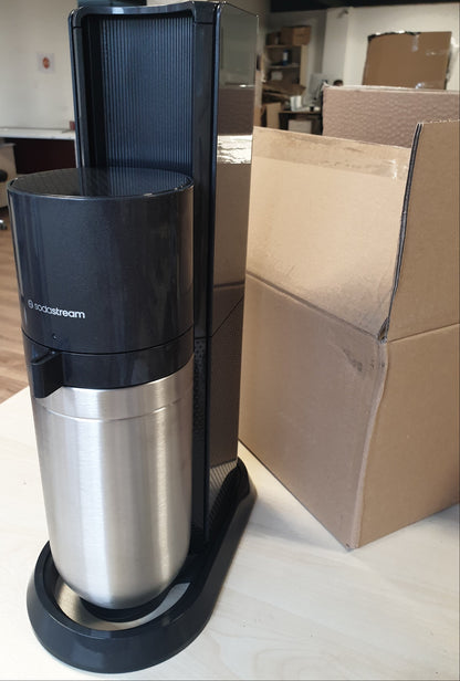 226120 - SODASTREAM Përgatitës uji me gaz Duo, shishe qelqi 1L, shishe pa BPA, e sigurt për lavastovilje, miqësore me mjedisin, titan