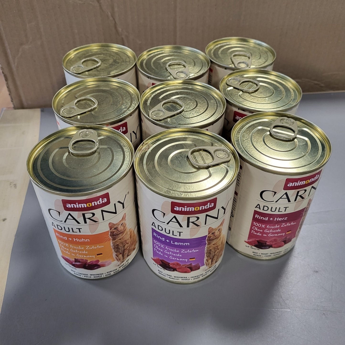227294 - ANIMONDA Carny Adult Savory Variety (12 x 400 g), ushqim i lagësht për mace të rritura, pa drithëra dhe pa sheqer
