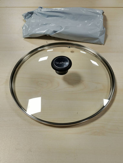 228251 - TEFAL Kapak Qelqi, 28 cm, me Unazë prej Çeliku Inoks, Kanal Avulli, Dorezë Termoplastike, i Përshtatshëm për Larje në Makinë Larëse të Enëve, Modeli 28097712