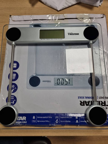 228503 - TRISTAR Peshore Personale me Kapacitet 150 kg, Material Xham i Sigurisë i Përforcuar