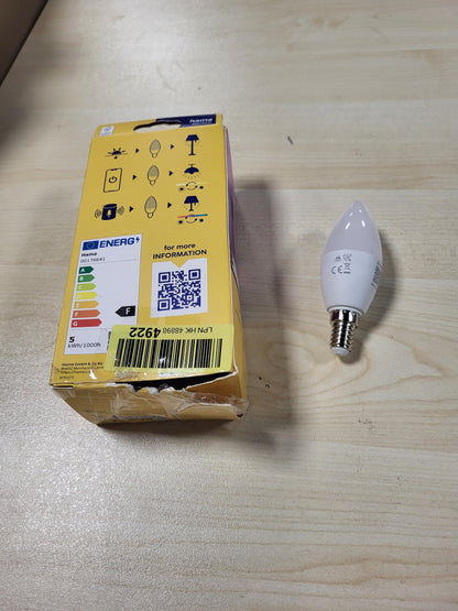 228929 - HAMA Llambë inteligjente E14 (4.9W, llambë inteligjente RGB dhe e bardhë, në formë qiriri, llambë Wi-Fi me errësim, e pajtueshme me p.sh. Alexa, Google Assistant, Apple Home, SmartThings)