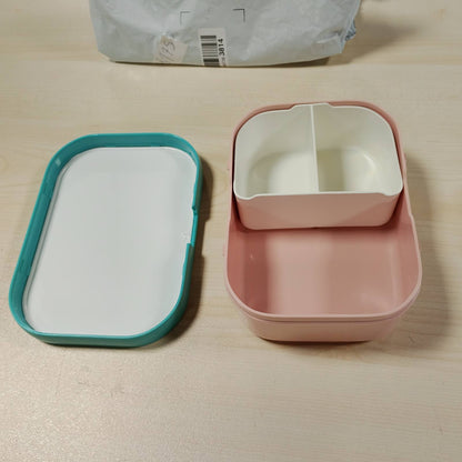 229375 -  MEPAL - Kutia Bento për Fëmijë Campus, Pa BPA, për në Lavastovilje, me Ndarje, Pirun dhe Mbyllje me Klip, Kapaciteti 750 ml - Leopard