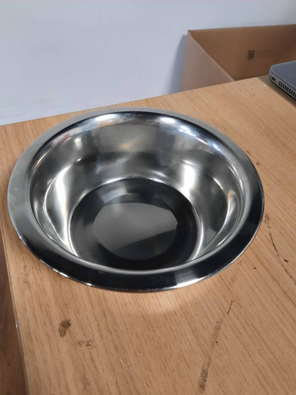 234498 - Tas i varur prej çeliku inox me mbajtëse me kapëse, për zogj, për ushqim, ujë dhe fara, 10 ons.