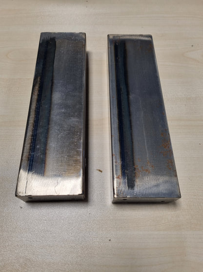 244663 - VIDAXL Këmbë Tavoline Bari në Formë U, 2 copë, Çelik Natyral 40x(90-91) cm