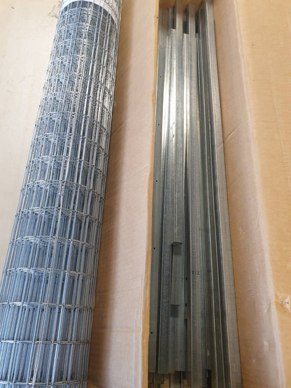 244922 - vidaXL Shtesë me Rrjetë për Shtëpi Qeni 110 × 609 × 110 cm, Çelik i Galvanizuar