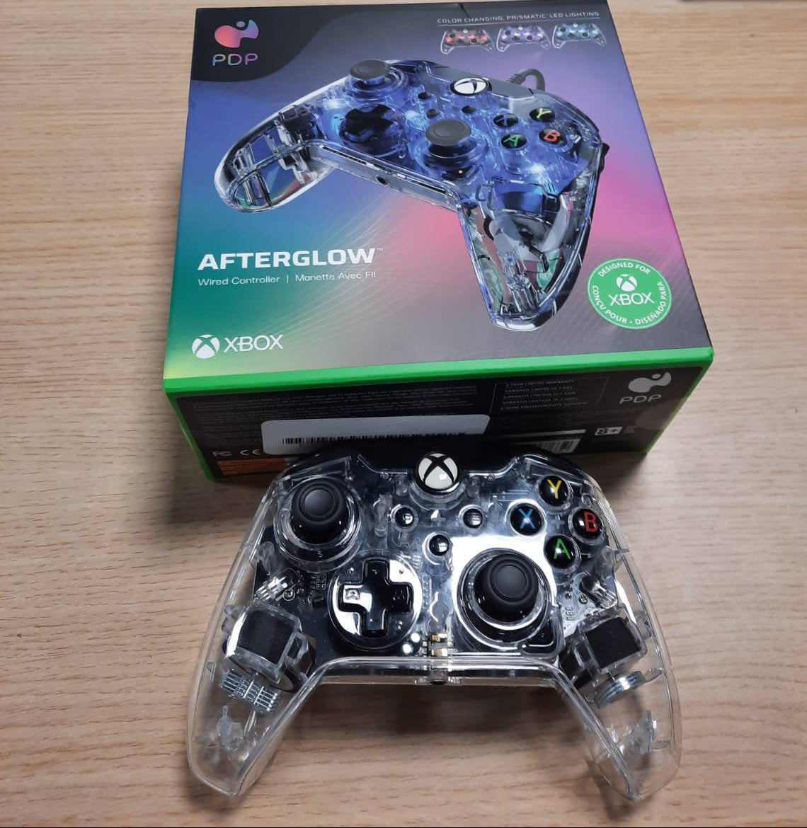 245214 - PDP Afterglow, i Zi, Blu, Transparent, Gamepad USB, Analog/Dixhital, Xbox One, Xbox Series S, Xbox Series X