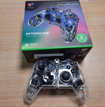 245214 - PDP Afterglow, i Zi, Blu, Transparent, Gamepad USB, Analog/Dixhital, Xbox One, Xbox Series S, Xbox Series X