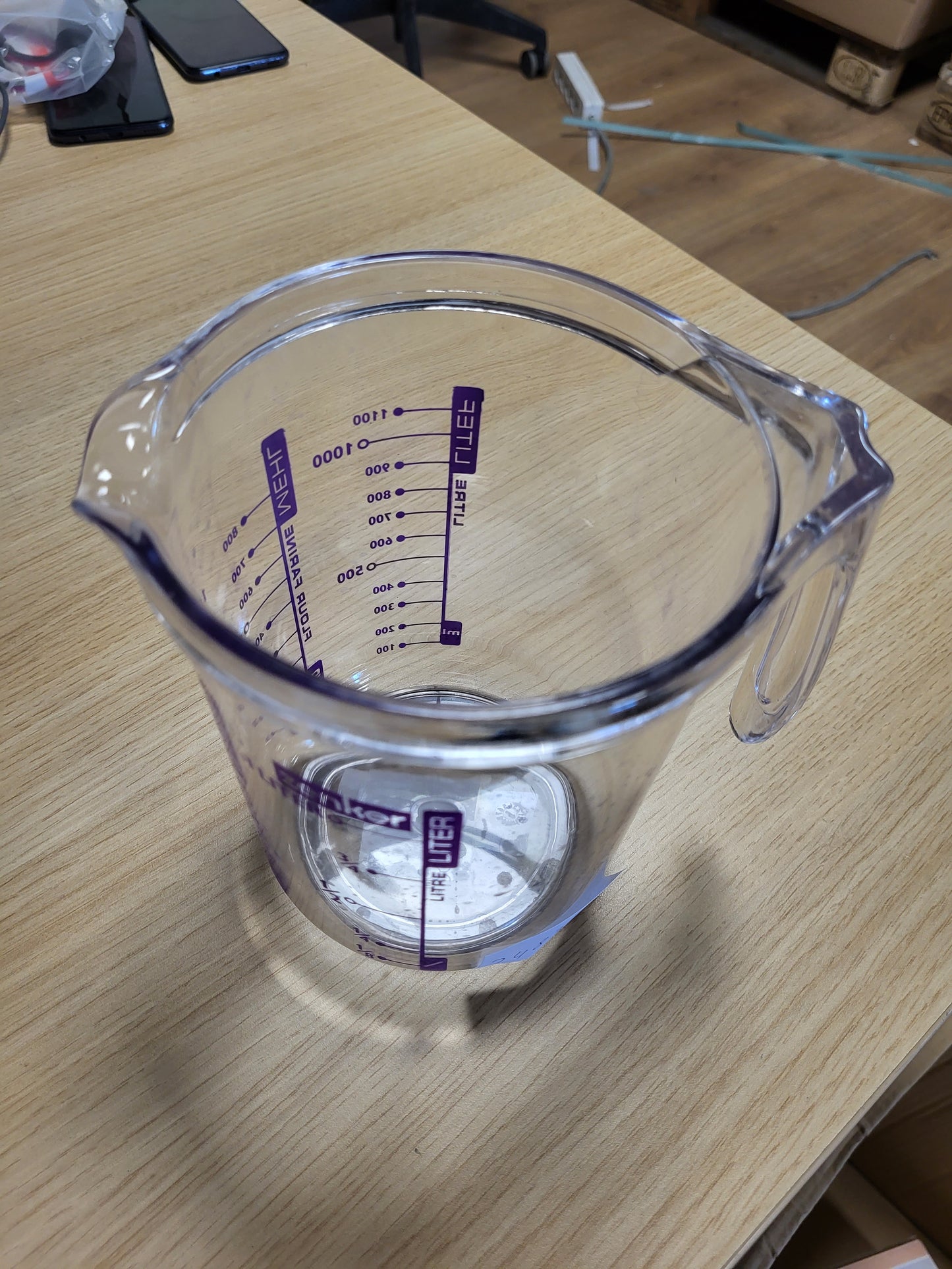 248366 - FACKELMANN Gotë matëse profesionale - Enë matëse plastike - 1 copë - Shenja të shumëfishta në shkallë - Ngjyra transparente