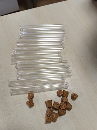 254180 - JIADEXIN 15 copë Tuba Transparente - Tuba me Tapë, 16x150mm (16ml)