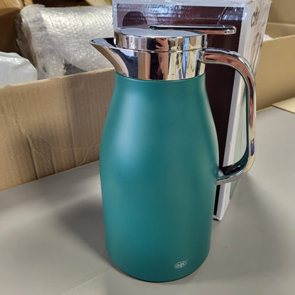 255297 - ALFI SKYLINE Shishe vakumi çeliku inox 1.0l, jeshile boho, mbulesë qelqi higjienike, kapak me mbyllje rrotulluese, dorezë ergonomike, pa BPA