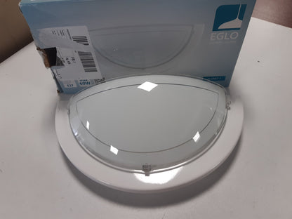 257532 - EGLO Llambë Muri PLANET 1, Çelik dhe Xham, për Brendësi, Prizë E27, e Bardhë dhe Transparente