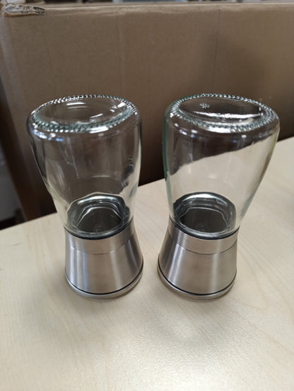 257728 - KITCHENBOSS Set prej 2 mulliri për kripë dhe piper, mulli kripe dhe piperi me bërthamë bluarëse qeramike