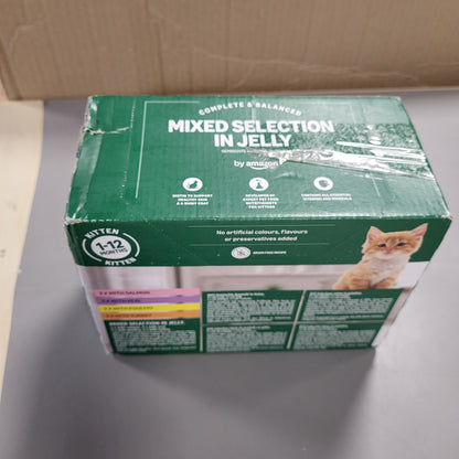 258381 - AMAZON Ushqim i plotë për kotele, Përzgjedhje e përzier në pelte, 1.2 kg (12 qese x 100 g)