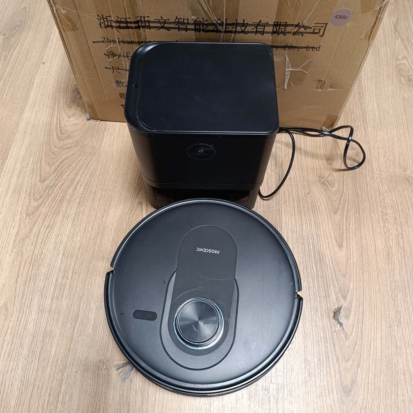 260011 - PROSCENIC Q8 Max - Fshesë Robotike me 5000Pa, Hartëzim dhe Navigim me LiDAR, Zbrazje Automatike e Pluhurit, Puna 200 min, Kontroll me APP/Aleax/Wifi, I Përshtatshëm për Shtëpitë me Kafshë Shtëpie
