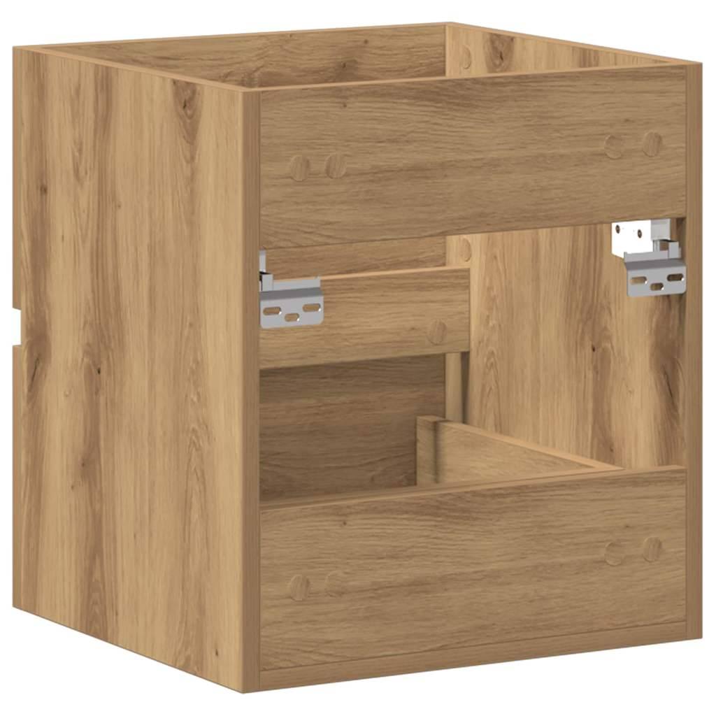 265402 - vidaXL Dollap Lavamani Banjoje Artizanal Lisi 41x38.5x45 cm Dru i Inxhinieruar