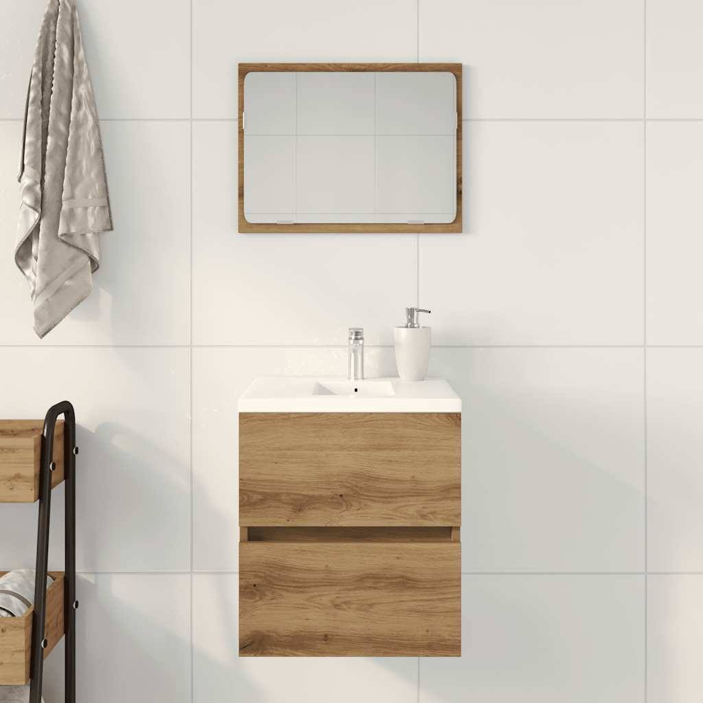 265402 - vidaXL Dollap Lavamani Banjoje Artizanal Lisi 41x38.5x45 cm Dru i Inxhinieruar