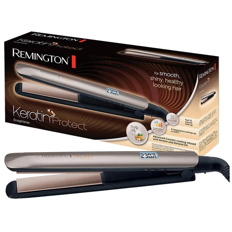 281011 - Drejtuese për flokë Remington Keratin Protect S8540, rozë e artë/zezë