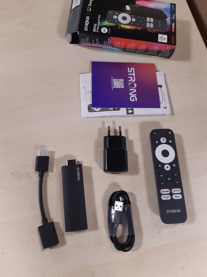 266203 - STRONG SRT41 4K UHD Google TV Stick, Android 11, WiFi, Chromecast i integruar, Asistent Google, HDR10+, Dolby Audio, Dolby Vision, Netflix, Prime Video, YouTube, Disney+