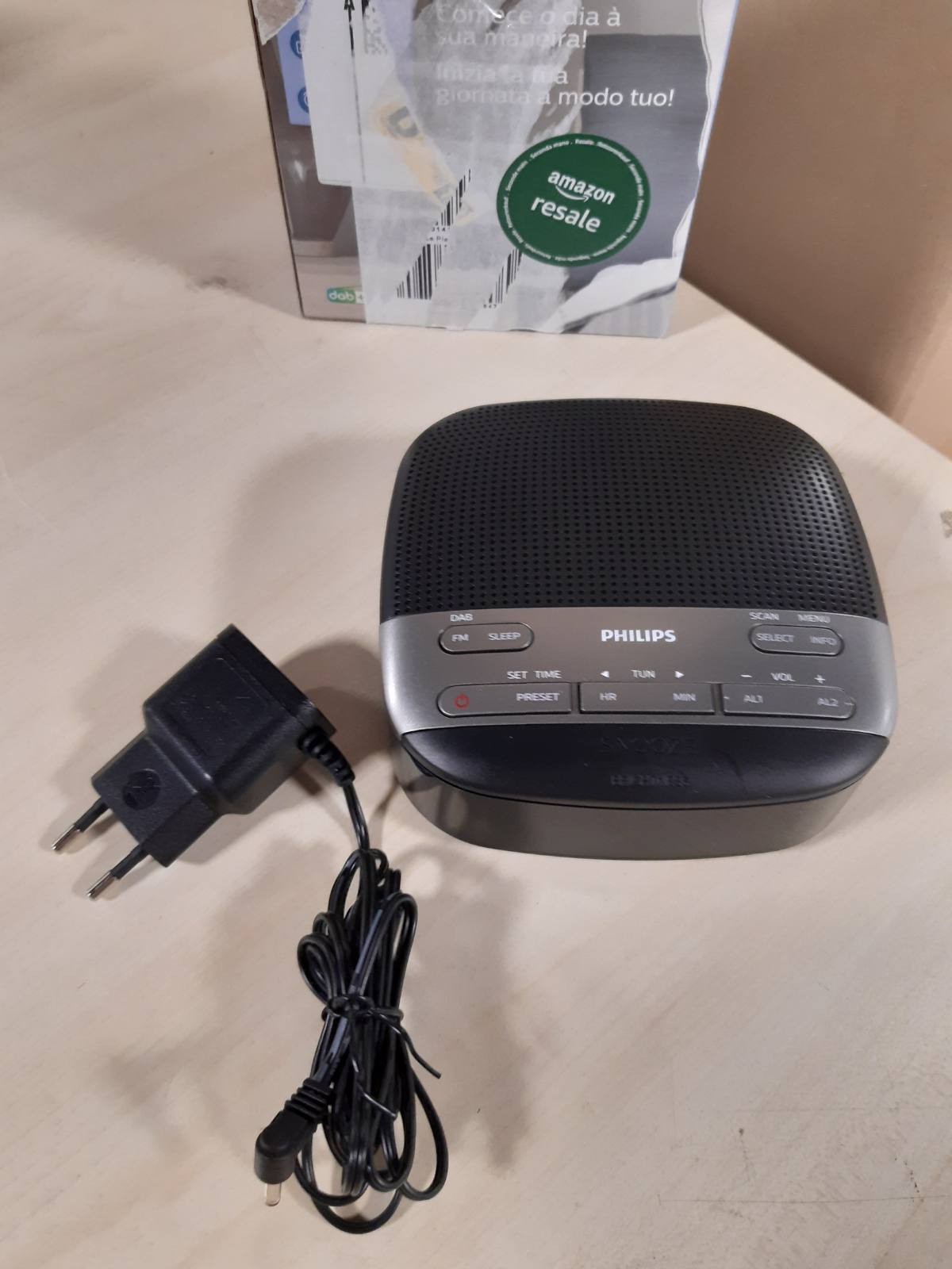 266356 - PHILIPS Ora me alarm radioje DAB+ TAR3505/12 (Alarm i dyfishtë, Kohëmatës gjumi, Dizajn kompakt, Radio dixhitale DAB+/FM, Sinkronizim automatik i kohës, Rezervë baterie)
