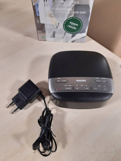 266356 - PHILIPS Ora me alarm radioje DAB+ TAR3505/12 (Alarm i dyfishtë, Kohëmatës gjumi, Dizajn kompakt, Radio dixhitale DAB+/FM, Sinkronizim automatik i kohës, Rezervë baterie)