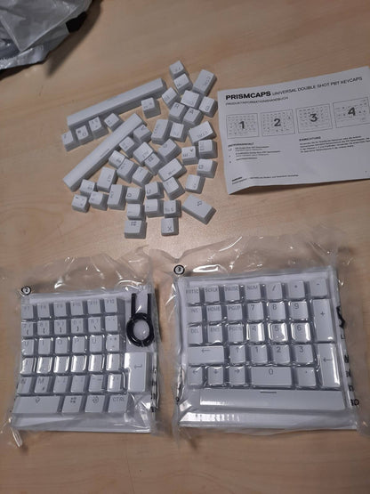 266548 - STEELSERIES PrismCaps – Set tastierash me dy kapëse me pamje "puddingu" – I pajtueshëm me të gjitha tastierat mekanike, E bardhë